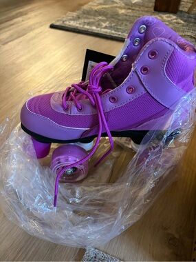 Kids Purple Roller Skate - High-Top Quad Skate - Story Brand